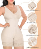 YIANNA Fajas Colombianas Shapewear for Women Tummy Control Post Surgery Full Body Shaper Butt Lifter with Zipper Crotch