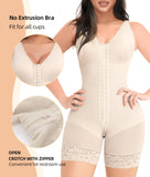 YIANNA Fajas Colombianas Shapewear for Women Tummy Control Post Surgery Full Body Shaper Butt Lifter with Zipper Crotch