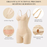 YIANNA Women Fajas Shapewear Seamless Bodysuit Double-Layer Tummy Control Zip-Up Body Shaper Waist Defining Silhouette