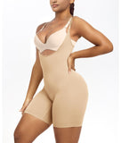 YIANNA Bodysuit for Women Tummy Control Shapewear Open Bust Mid-Thigh Sculpting Body Shaper