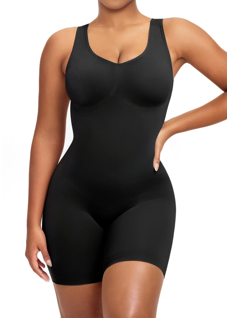 Full Body Shaper One-Shoulder Shapewear Bodysuit for Women Tummy