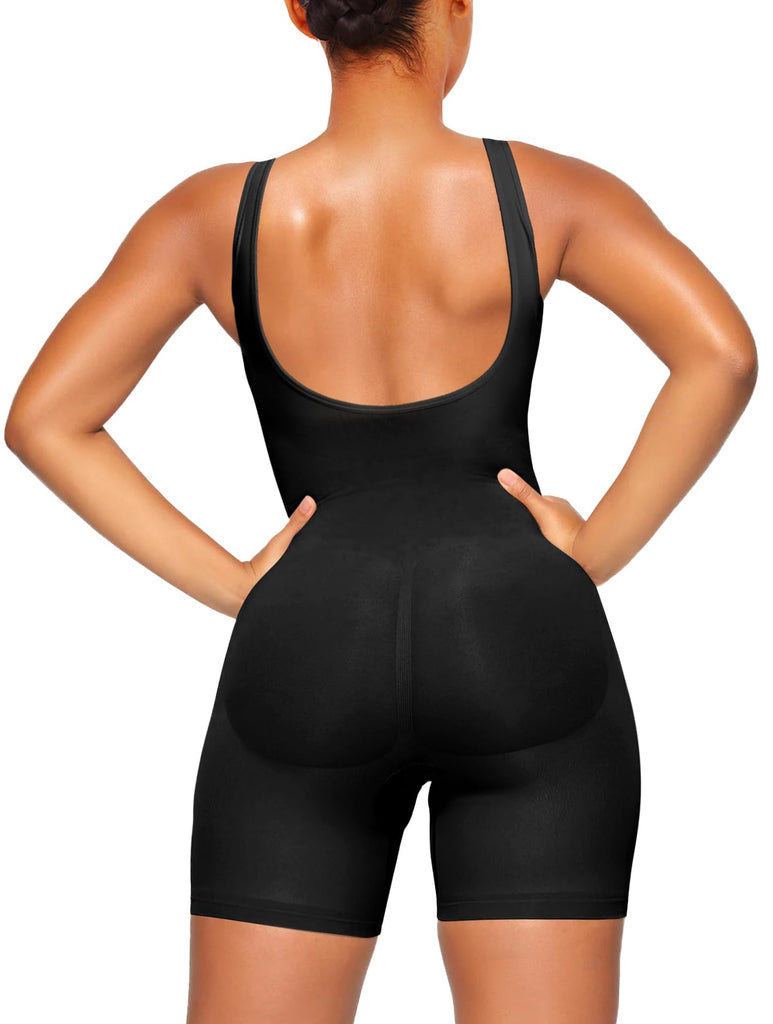 YIANNA Women Shapewear Tummy Control Bodysuit Seamless Sculpting Snatched  Waist Body Suit Thong,YA5215-Black-XXS/XS at  Women's Clothing store