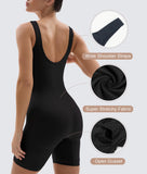 YIANNA Shapewear Bodysuit for Women Tummy Control Scoop Neck Mid Thigh Sculpting Body Shaper