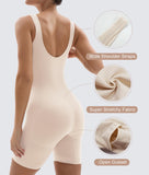 YIANNA Shapewear Bodysuit for Women Tummy Control Scoop Neck Mid Thigh Sculpting Body Shaper