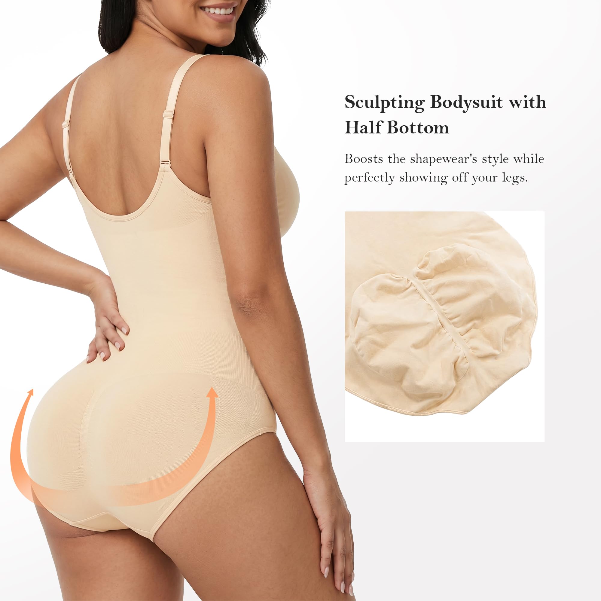 Seamless Tummy Control Shapewear Brief Bodysuit