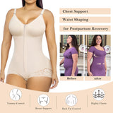 YIANNA Fajas Colombianas Moldeadoras Postpartum Shapewear Tummy Control for Women Body Shaper Girdles Compression Garment with Side Bust Pad