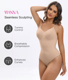 YIANNA Shapewear Tummy Control for Women Seamless Sculpting Body Shaper Snatched Waist Body Suit with Removable Pad