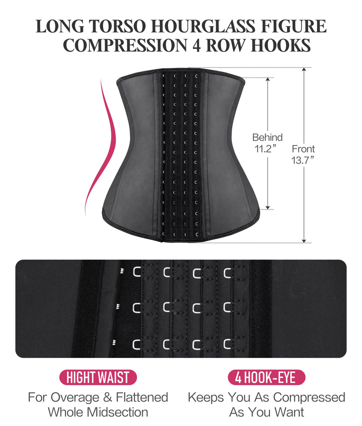 Smooth Latex Steel Boned Waist Trainer