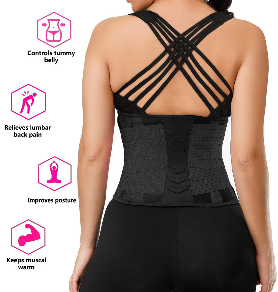 Breathable & Light Lower Back Brace | Waist Trainer Belt | Lumbar Support  Corset | Posture Recovery & Pain Relief | Waist Trimmer Ab Belt | Exercise