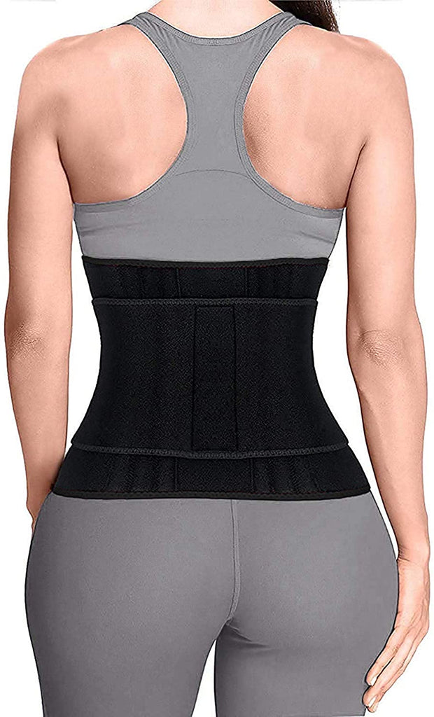 YIANNA Women Waist Trainer Belt - Slimming Sauna Waist Trimmer Belly Band  Sweat Sports Girdle Belt Rose-new XL