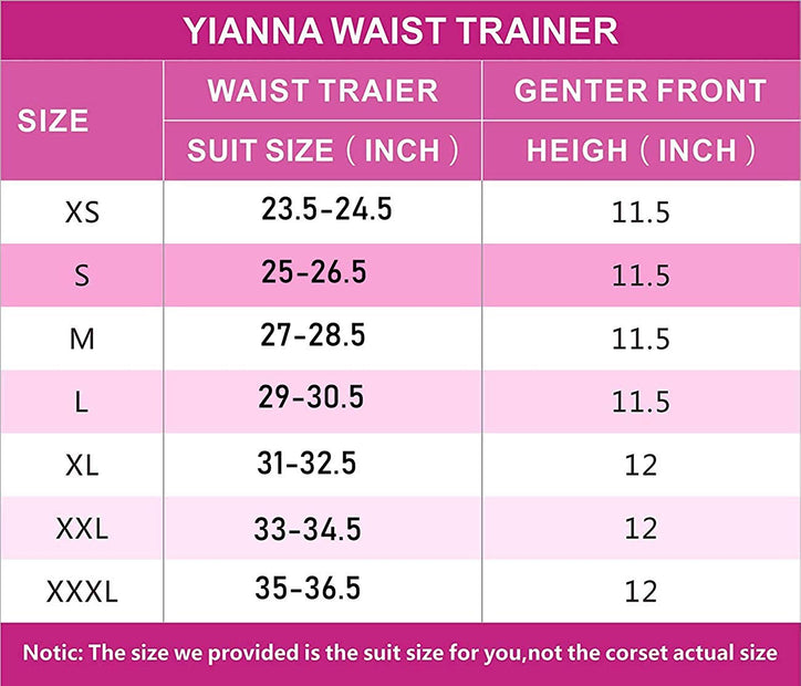 Front Zip Adjustable Compression Waist Trainer