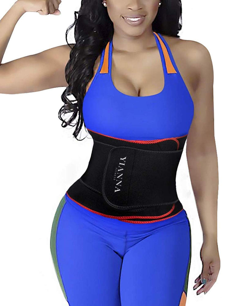 PANuYIN Waist Trimmer Trainer Belt for Women Men Weight Loss Premium  Neoprene Sport Sweat Workout Slimming Body Shaper Sauna Exercise (Blue, L)