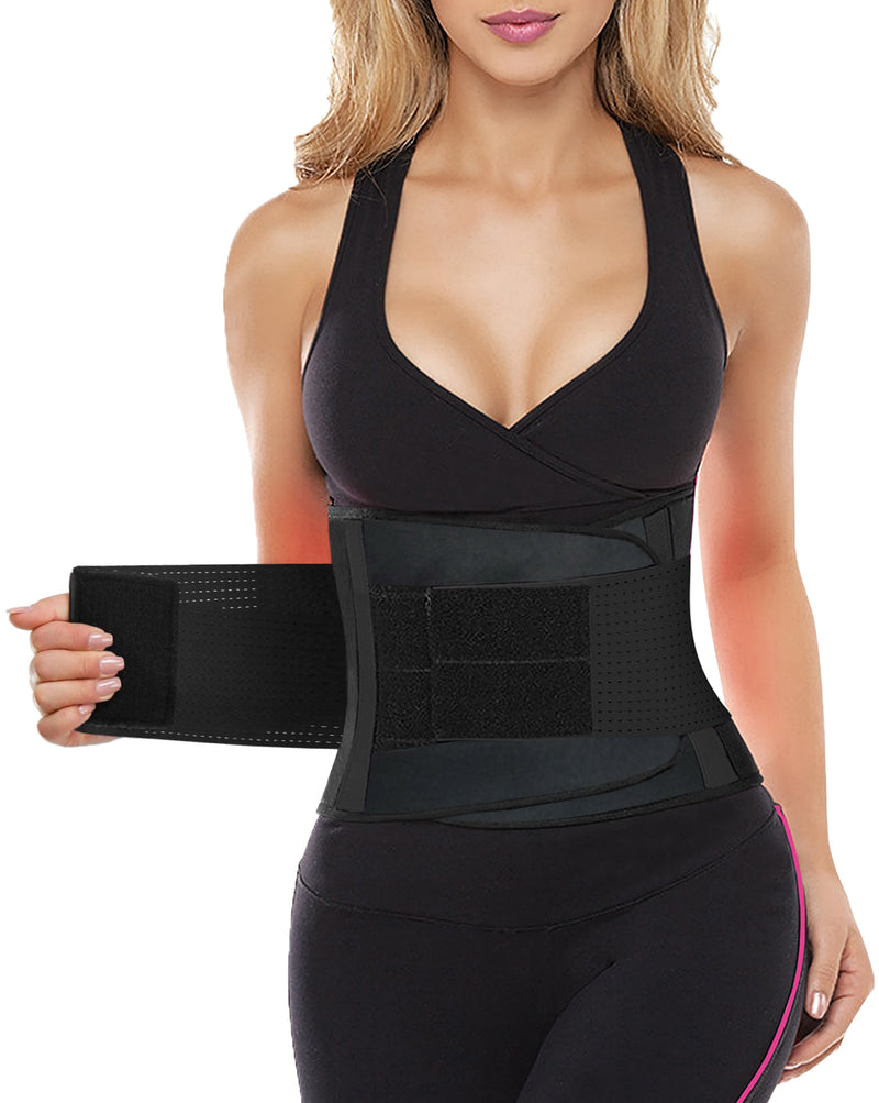 YIANNA Waist Trainer Belt for Women - Waist Trimmer Weight Loss Ab Belt Sport Workout Back Support Girdle Belt (Updated)