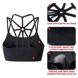 YIANNA Women's Padded Sports Bra Support Corss Back Wirefree Workout Gym Running Yoga Bras