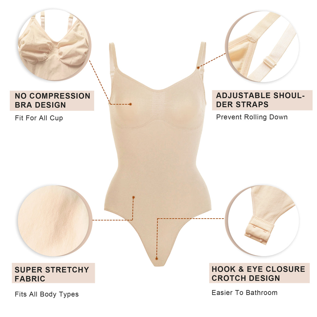 Shapewear body, high quality, without cups, waist and hips control