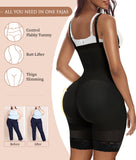 YIANNA Fajas Colombianas Shapewear for Women Tummy Control Body Shaper Butt Lifter with Zipper Crotch