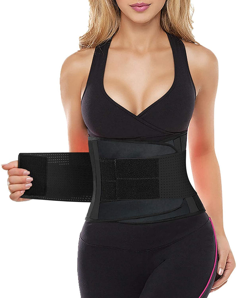 Fashion Women Latex Removable Double Starps Waist Trainer Trimmer