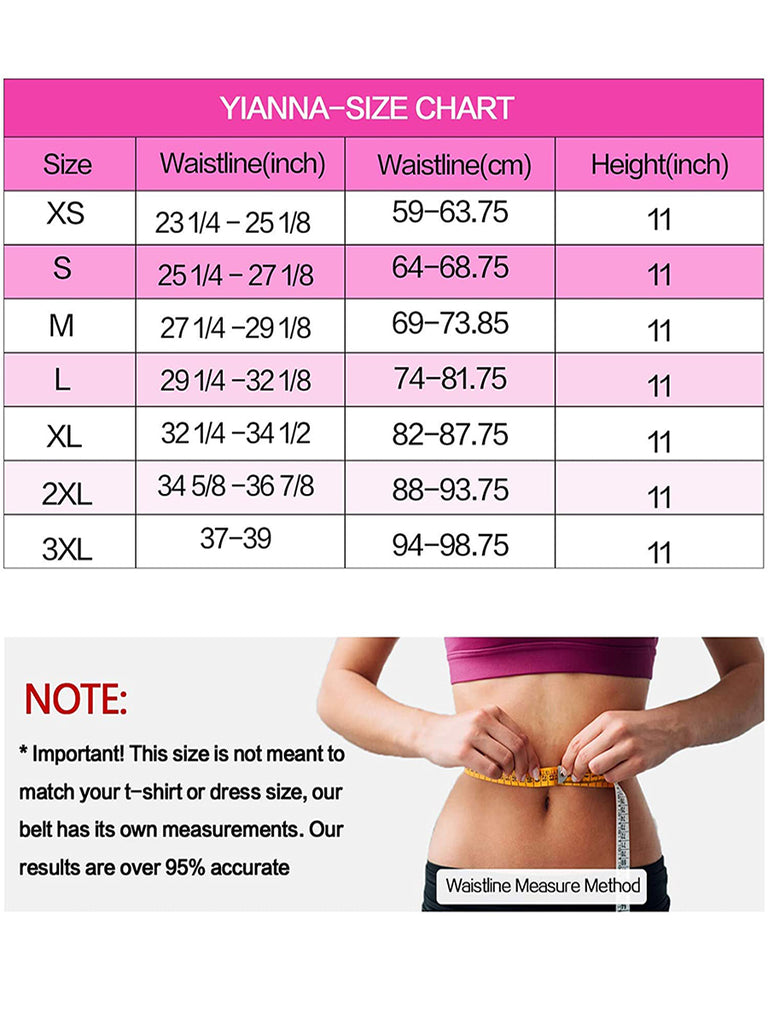 YIANNA Waist Trainer Belt for Women Waist Trimmer Workout Fitness Back  Support Belts : : Sports & Outdoors