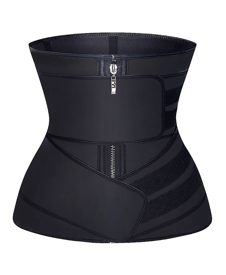 Double Belt Zip Waist Trainer